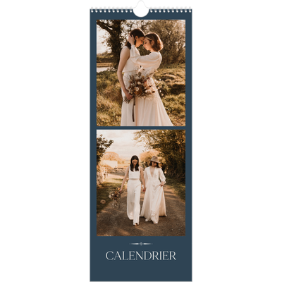 Calendrier mural long  — Ardoise et sérifs [couverture]