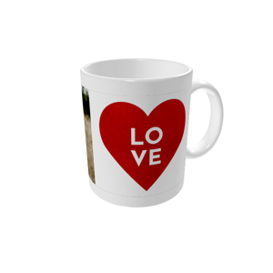 Mug personnalisé — Gros cœur rouge