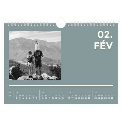Calendrier photo A4 — Contemporain audacieux [Février]