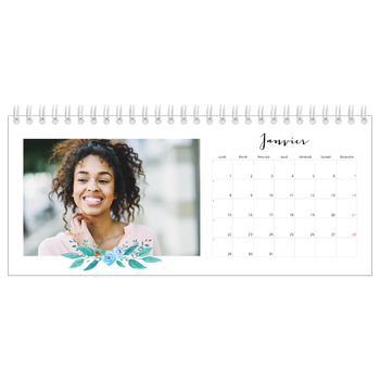 Calendrier de bureau — Ornements aquarelle