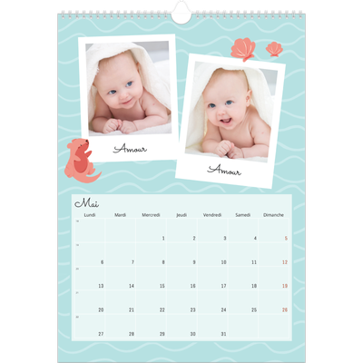 A3 Calendrier annuel — Mes petits animaux [couverture]