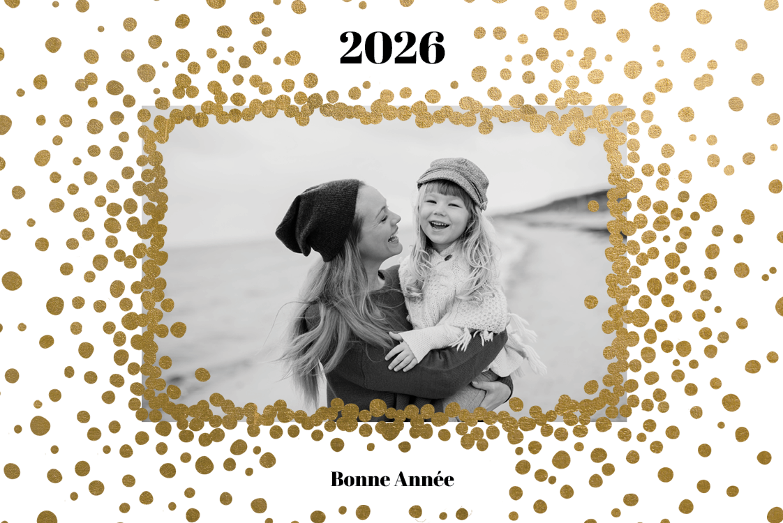 Faire-part & Cartes — Confettis dorés