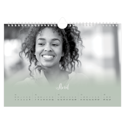 Calendrier photo A4 — Fondu argile [Avril]