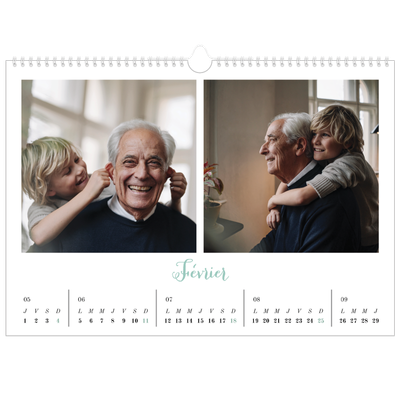Calendrier photo A3 — Bienvenu au monde [Février]