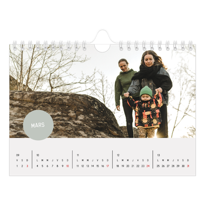 Calendrier photo A5 — Gommettes photo [Mars]