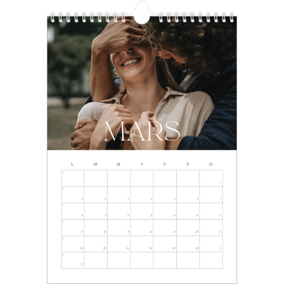 Calendrier photo A4 (20 x 30 cm) — Plus grand que la vie [Mars]