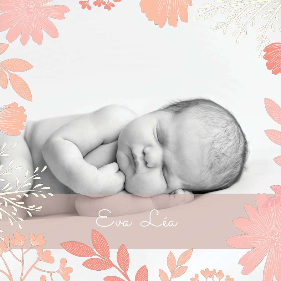 Cartons d'invitation — Bébé fleur