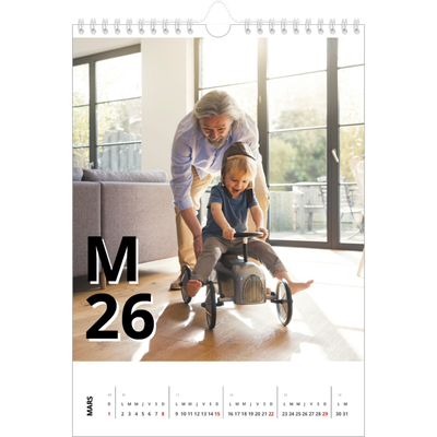 Calendrier photo A4 (20 x 30 cm) — Jolie lettre [Mars]