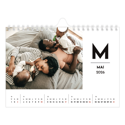 Calendrier photo A5 — Projecteur sur les lettres [couverture]