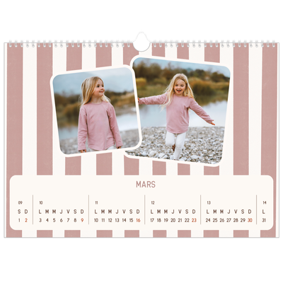 Calendrier photo A3 — Motifs rétros [Mars]