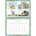 Calendrier photo A4 double (30 x 40 cm) — Papier peint floral [Mars]