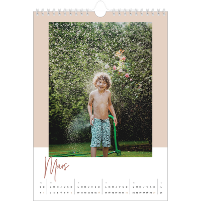 Calendrier photo A4 (20 x 30 cm) — Palette naturelle [Mars]