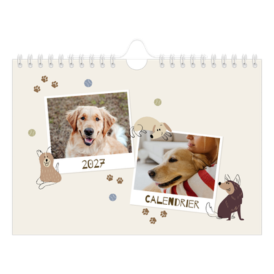 Calendrier photo A5 — Chiot joueur [couverture]