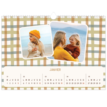 Calendrier photo A3 — Motifs rétros