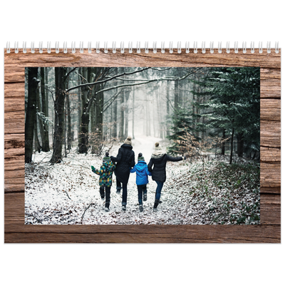 Calendrier photo A4 double (30 x 40 cm) — Rustique [couverture]