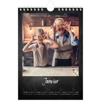 Calendrier photo A5 — Tableau et craie