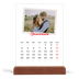 Calendrier de bureau support bois - portrait  — Signature carmin [Janvier]