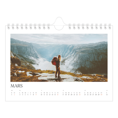 Calendrier photo A5 — Surf & couchers de soleil [Mars]