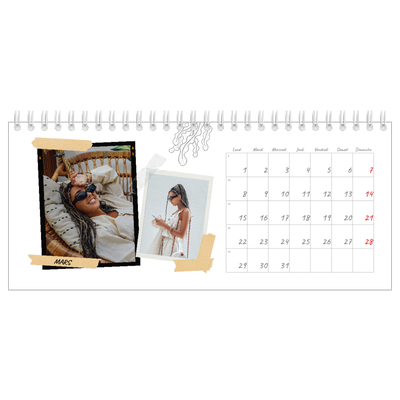Calendrier de bureau — Esprit scrapbook [Mars]