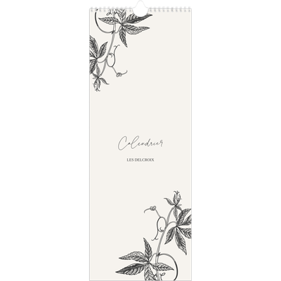 Calendrier mural long  — Encre & lierre [couverture]