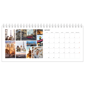 Calendrier de bureau — Diaporama asymétrique