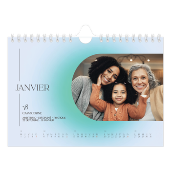 Calendrier photo A5 — Dégradé astrologique