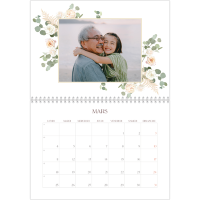 Calendrier photo A4 double (30 x 40 cm) — Bohème [Mars]