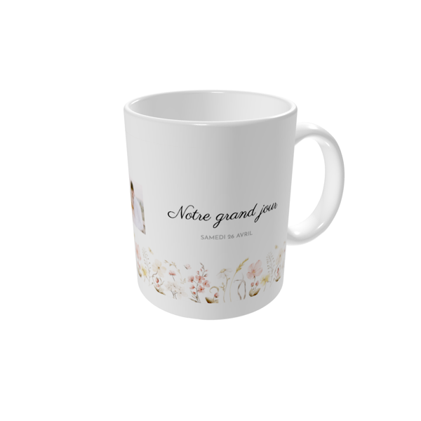 Mug personnalisé — Éclat fleuri
