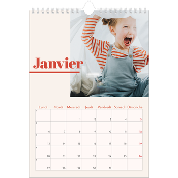 Calendrier photo A4 — Inspiration 90