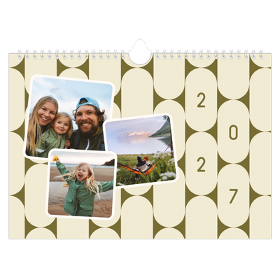 Calendrier photo A4 — Motifs rétros [couverture]