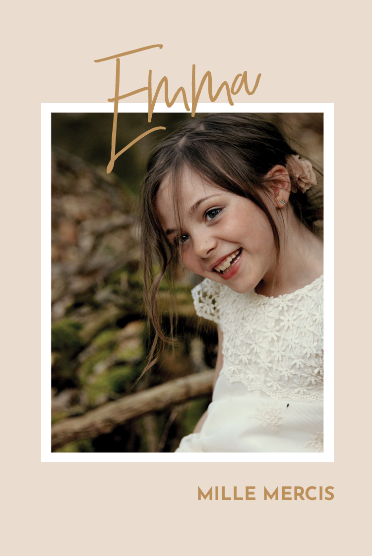 Carte de remerciement — Fond pastel