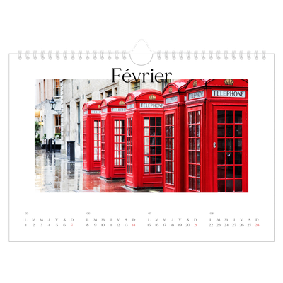 Calendrier photo A4 — Mon carnet de voyage [Février]