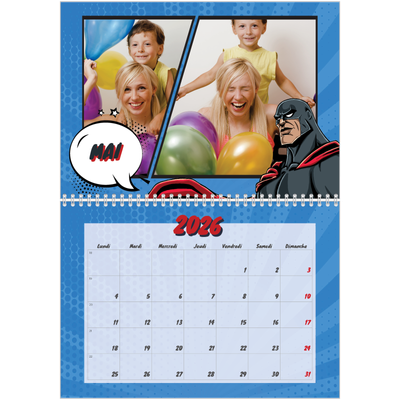 Calendrier photo A4 double (30 x 40 cm) — Bande dessinée [couverture]