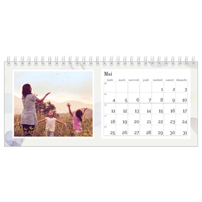 Calendrier de bureau — Pluie d'aquarelle [couverture]