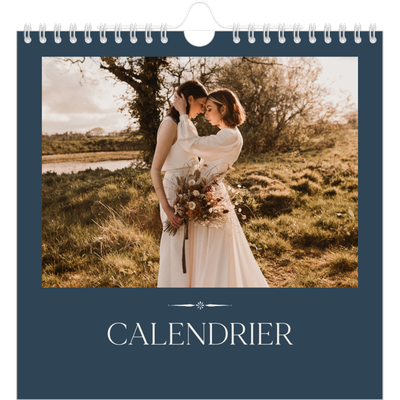 Calendriers annuels carré — Ardoise et sérifs [couverture]