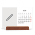Calendrier de bureau support bois - paysage   — Créez votre produit [Avril]