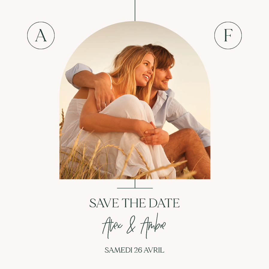 Save the date — Forme arquée