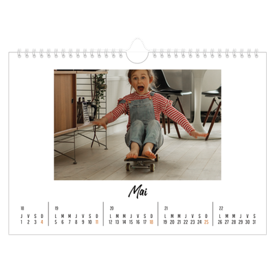Calendrier photo A4 — Journal Intime [couverture]