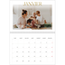 Calendrier photo A4 double (30 x 40 cm) — Large texte Doré [Janvier]