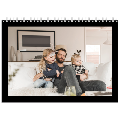 Calendrier photo A4 double (30 x 40 cm) — Black margin [couverture]