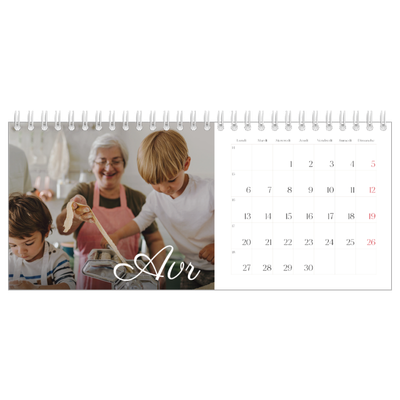 Calendrier de bureau — Mois écris à la main [Avril]