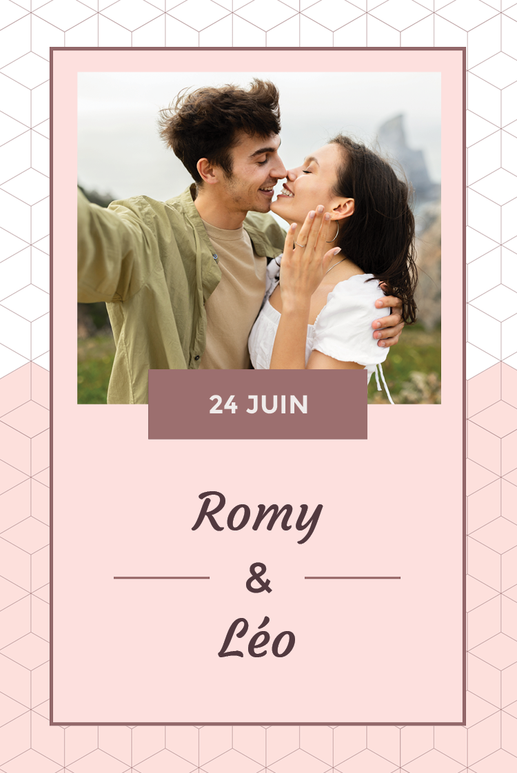 Save the date — Rose poudré