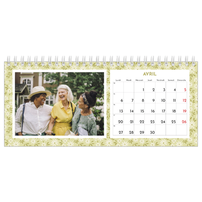 Calendrier de bureau — En floraison [Avril]