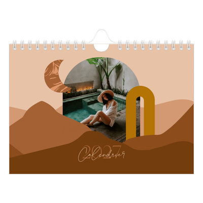 Calendrier photo A5 — Montagnes aux tons neutres [couverture]