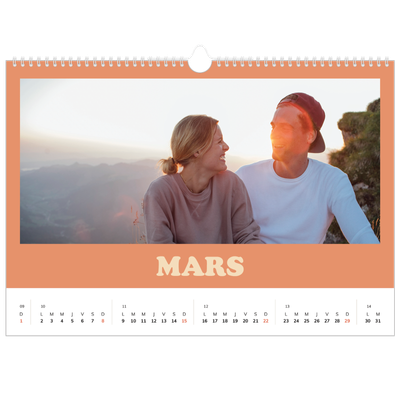 Calendrier photo A3 — Cadres rétro [Mars]