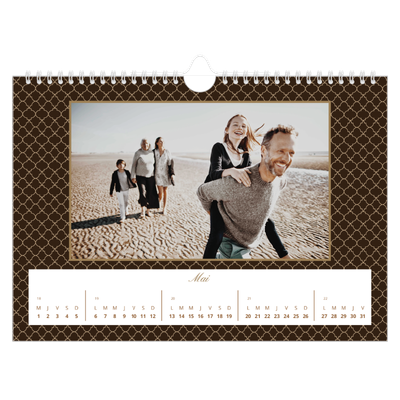 Calendrier photo A4 — Noir et blanc vintage [couverture]