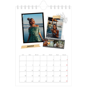 Calendrier photo A5 — Esprit scrapbook