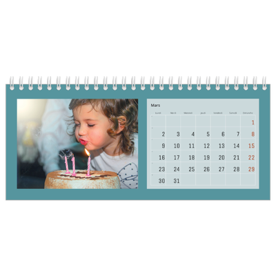 Calendrier de bureau — Un monde en couleur [Mars]