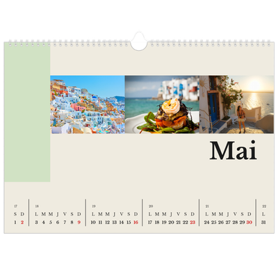 Calendrier photo A3 — Vues du monde [Mai]