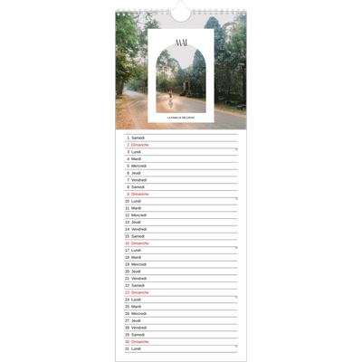 Calendrier mural long  — L'arche ouverte [Mai]